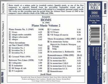 CD Jordi Masó: Piano Music Volume 2: Piano Sonata No. 1 • Three Inventions