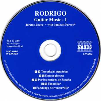 CD Joaquín Rodrigo: Guitar Music • 1
