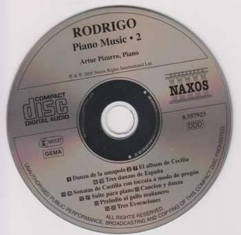 CD Joaquín Rodrigo: Suite For Piano • Album For Cecilia • Three Evocations