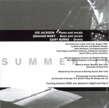 CD Joe Jackson: Summer In The City (Live In New York)