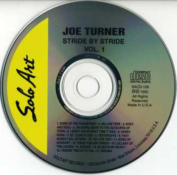 CD Joe Turner: Stride By Stride Vol. 1