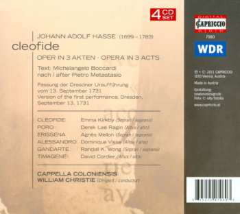 4CD/Zestaw pudełkowy William Christie: Cleofide