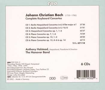 6CD/Zestaw pudełkowy Johann Christian Bach: Complete Keyboard Concertos