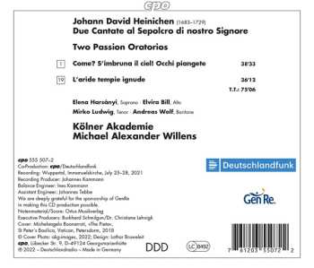 CD Johann David Heinichen: Two Passion Oratorios