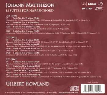 3CD Johann Mattheson: 12 Suites For Harpsichord