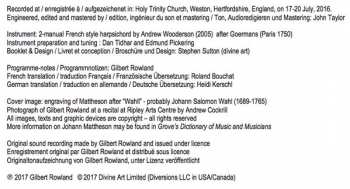 3CD Johann Mattheson: 12 Suites For Harpsichord