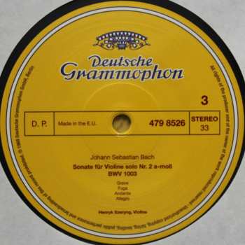 3LP/Zestaw pudełkowy Johann Sebastian Bach: 6 Sonaten Und Partiten Für Violine Solo BWV 1001-1006 LTD | NUM