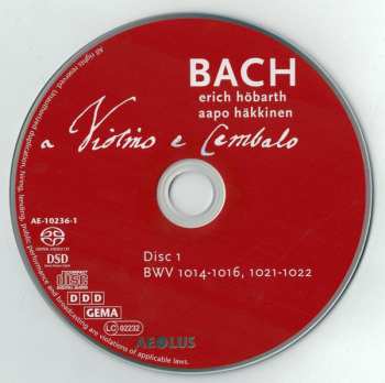 2SACD Johann Sebastian Bach: A Violino E Cembalo (Sonatas For Violin & Harpsichord BWV 1014-1019, 1021-1023)