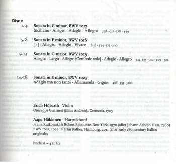 2SACD Johann Sebastian Bach: A Violino E Cembalo (Sonatas For Violin & Harpsichord BWV 1014-1019, 1021-1023)