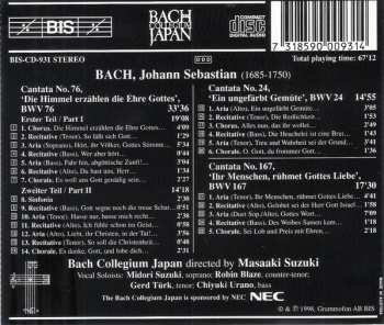 CD Johann Sebastian Bach: Cantatas 9 BWV 24 Ein Ungefärbt Gemüte - BWV 76 Die Himmel Erzählen Die Ehre Gottes - BWV 167 Ihr Menschen, Rühmet Gottes Liebe