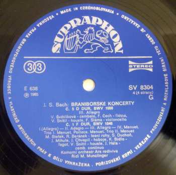 2LP/Zestaw pudełkowy Johann Sebastian Bach: Braniborské Koncerty