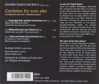 CD Johann Sebastian Bach: Cantatas For Solo Alto