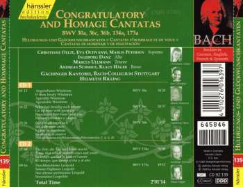 2CD Johann Sebastian Bach: Congratulatory And Hommage Cantatas (BWV 30a, 36c, 36b, 134a, 173a)