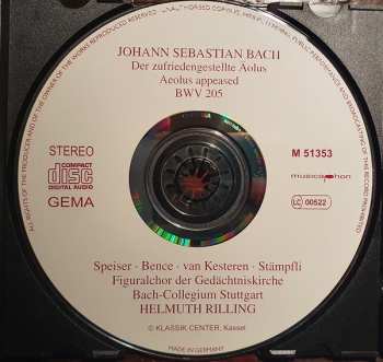 CD Johann Sebastian Bach: Der Zufriedengestellte Aolus / Aeolus Appeased : Dramma Per Musica BWV 205