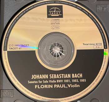 CD Johann Sebastian Bach: Sonatas For Solo Violin BWV 1001, 1003, 1005