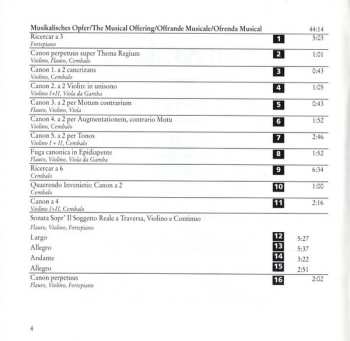 CD Johann Sebastian Bach: Musical Offering BWV 1079 / Canons BWV 1072 - 1078, 1086, 1087