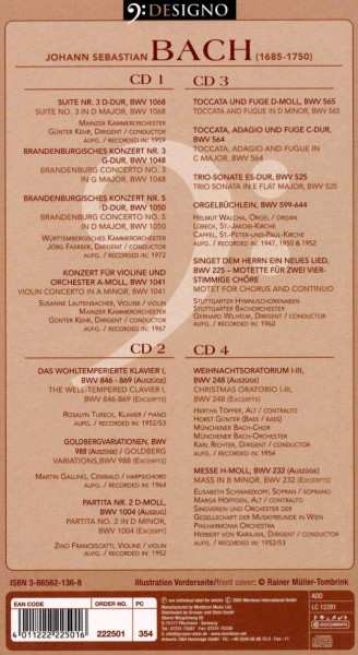 4CD Johann Sebastian Bach: Leben Und Werk DLX