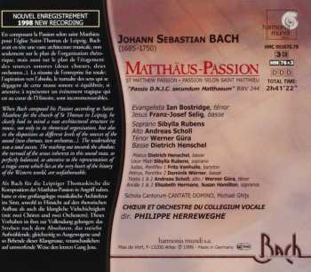 3CD/Zestaw pudełkowy Johann Sebastian Bach: Matthäus-Passion • St Matthew Passion • Passion Selon Saint Matthieu