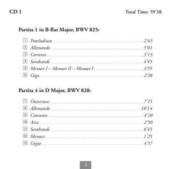 3CD Johann Sebastian Bach: Clavier-Übung I Six Partitas, BWV 825-830