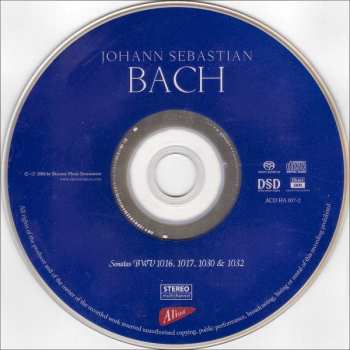 SACD Johann Sebastian Bach: Sonatas BWV 1016, 1017, 1030 & 1032