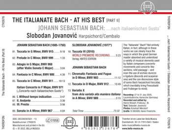 CD Johann Sebastian Bach: The Italianate Bach - At His Best (Part II) - „...Nach Italiaenischen Gusto"