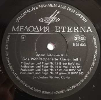 LP Johann Sebastian Bach: Das Wohltemperierte Klavier I - Präludien Und Fugen 9-18 BWV 854-863 