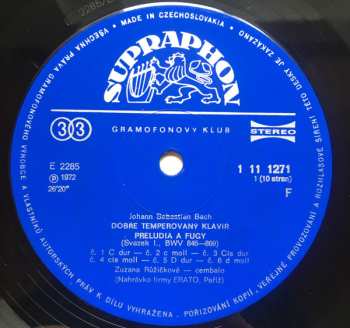5LP/Zestaw pudełkowy Johann Sebastian Bach: Dobře Temperovaný Klavír (5xLP + BOX + BOOKLET)