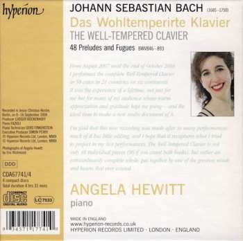 4CD/Zestaw pudełkowy Johann Sebastian Bach: The Well-Tempered Clavier
