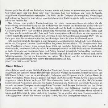 CD Johann Sebastian Bach: Works For Trumpet