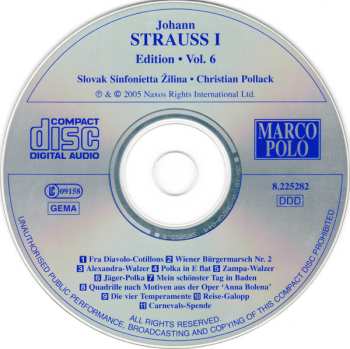 CD Johann Strauss Sr.: Johann Strauss I: Edition • Vol. 6