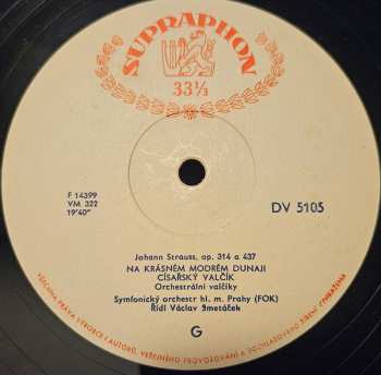 LP Clemens Krauss: Na Krásném Modrém Dunaji / Císařský Valčík / V Náruč Spějte, Miliony / U Nás Doma