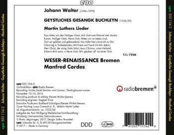 CD Manfred Cordes: Geystliches Gesangk Buchleyn: Martin Luthers Lieder