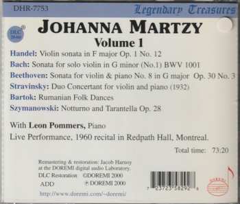 CD Johanna Martzy: Vol. 1