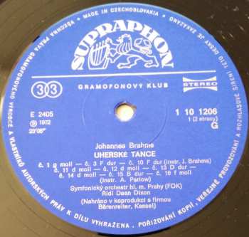 LP Johannes Brahms: Uherské  Tance