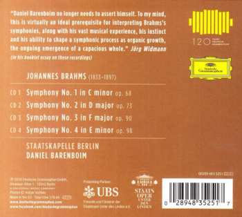 4CD/Zestaw pudełkowy Johannes Brahms: The Symphonies