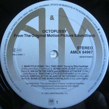 LP John Barry: Octopussy (Original Motion Picture Soundtrack)