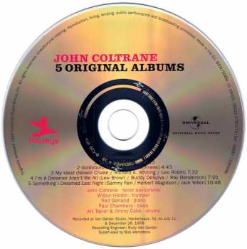 5CD/Zestaw pudełkowy John Coltrane: 5 Original Albums
