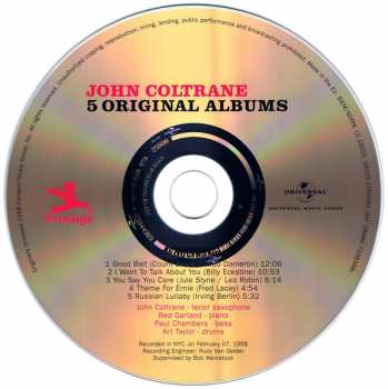 5CD/Zestaw pudełkowy John Coltrane: 5 Original Albums