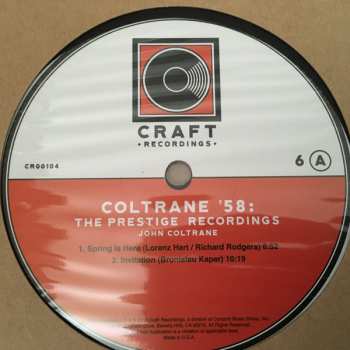 8LP/Zestaw pudełkowy John Coltrane: Coltrane '58: The Prestige Recordings