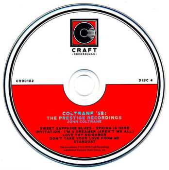5CD/Zestaw pudełkowy John Coltrane: Coltrane '58: The Prestige Recordings