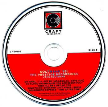 5CD/Zestaw pudełkowy John Coltrane: Coltrane '58: The Prestige Recordings