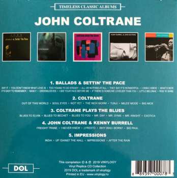 5CD/Zestaw pudełkowy John Coltrane: Timeless Classic Albums Impressions