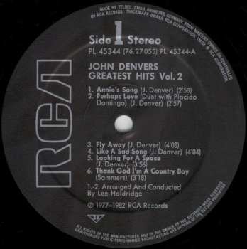 LP John Denver: Greatest Hits Volume Two