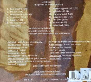 CD John Hinshelwood: Called Back (The Poems Of Emily Dickinson)