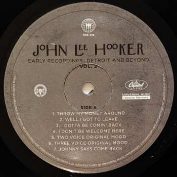 2LP John Lee Hooker: Early Recordings: Detroit And Beyond Vol. 2