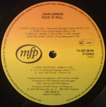 LP John Lennon: Rock 'N' Roll