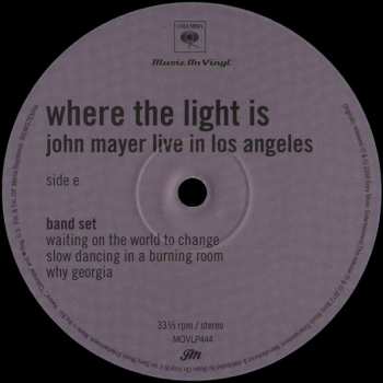 4LP/Zestaw pudełkowy John Mayer: Where The Light Is: John Mayer Live In Los Angeles