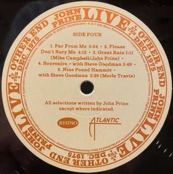 4LP/Zestaw pudełkowy John Prine: Live At The Other End Dec. 1975 LTD