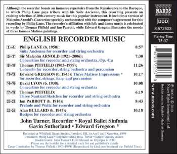 CD Malcolm Arnold: English Recorder Music