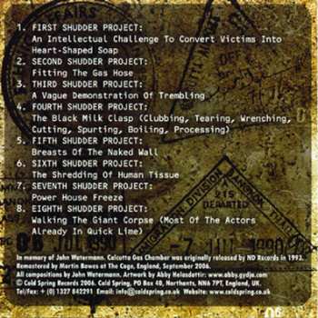 CD John Watermann: Calcutta Gas Chamber